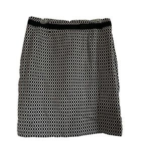 Worthington Women's Size 8 Tweed Skirt Black White Wear To Work Career